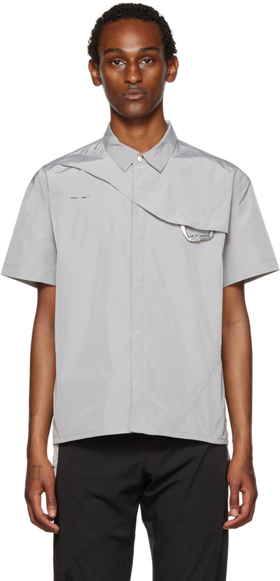 Heliot Emil Gray Carabiner Shirt In Grey