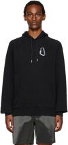 Heliot Emil Drawstring Cotton Hoodie In Black