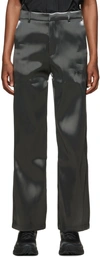 HELIOT EMIL GRAY LIQUID METAL TROUSERS