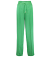 Oscar De La Renta Drawstring Tiewaist Wide-leg Pants In Aloe