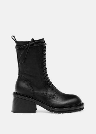 Ann Demeulemeester Heike Leather Ankle Boots In Black