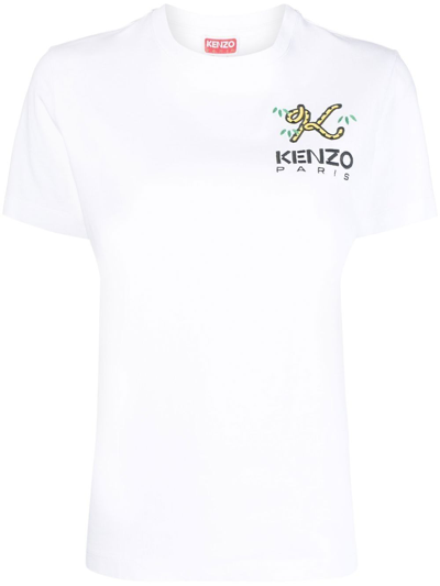 Kenzo Womens White Cotton T-shirt