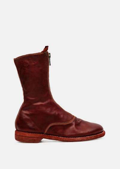 Guidi Red 310 Front Zip Army Boots