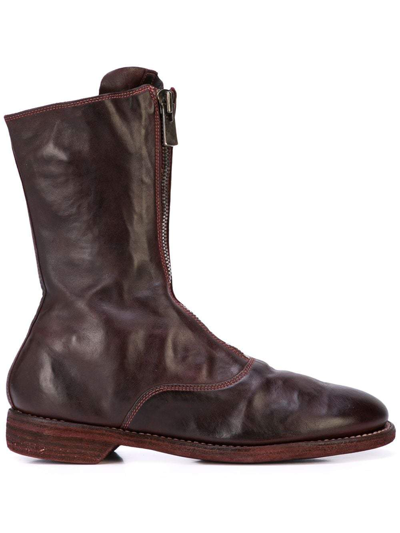 Guidi Women 310 Soft Horse Leather Boots In Cv23t Burgundy
