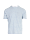 ZANONE ZANONE MEN'S BLUE OTHER MATERIALS T-SHIRT,812488Z1340Z1615 54