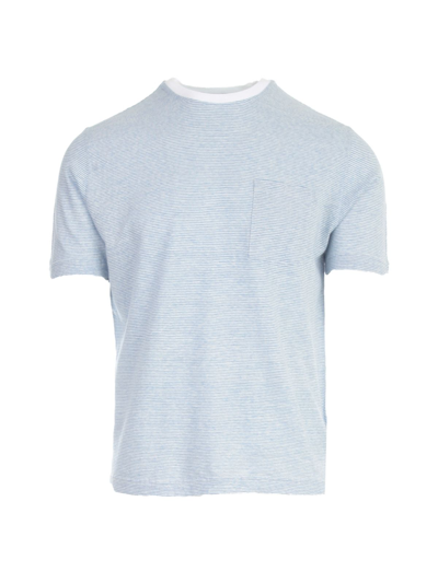 Zanone Chest-pocket Striped T-shirt In Blue