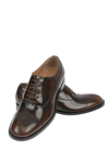 Maison Margiela Waxed Leather Oxford Shoes In Brown