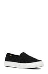 Keds Double Decker Crochet Slip On Sneaker In Black