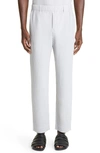 Issey Miyake Plissé-effect Straight-leg Trousers In Light Gray