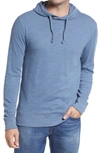 Faherty Slub Cotton Hoodie In Blue