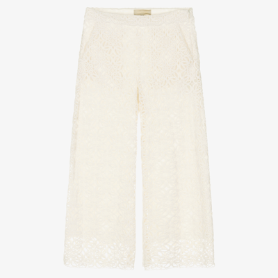 Elie Saab Teen Girls Ivory Lace Trousers