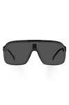 Carrera Eyewear 99mm Oversize Rectangular Sunglasses In Black White / Grey