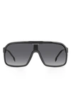 Carrera Eyewear 99mm Oversize Rectangular Sunglasses In Grey / Grey Shaded