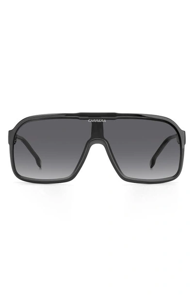 Carrera Eyewear 99mm Oversize Rectangular Sunglasses In Grey / Grey Shaded