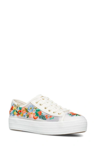 Keds X Rifle Paper Triple Kick Citrus Garden Party Platform