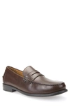 Geox New Damon 1 Slip-on Penny Loafer In Dark Brown