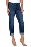Liverpool Los Angeles Marley High Waist Cuffed Girlfriend Jeans In Bartlett