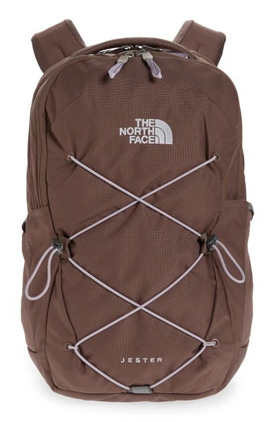 The North Face Jester Water Repellent Backpack In Deep Taupe/ Lavender Fog