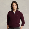 Polo Ralph Lauren Wool Quarter-zip Sweater In Aged Wine Heather