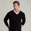 Polo Ralph Lauren Wool V-neck Sweater In Polo Black