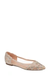 Journee Collection Batavia Rhinestone Flat In Nude
