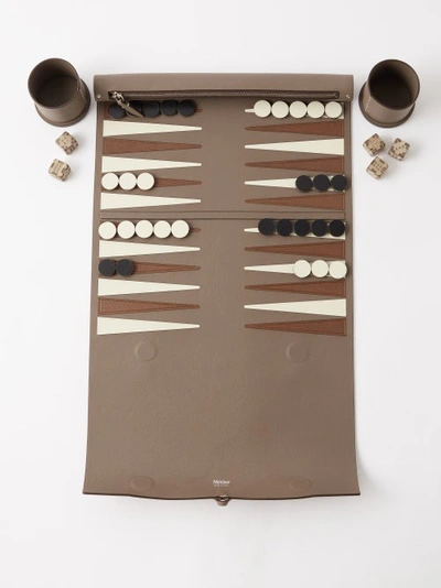 Metier Leather Backgammon Set