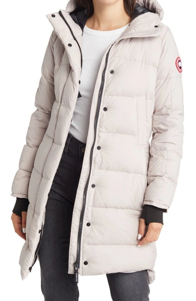Canada Goose Alliston Packable Mid-length Down Coat In Lucent Rose