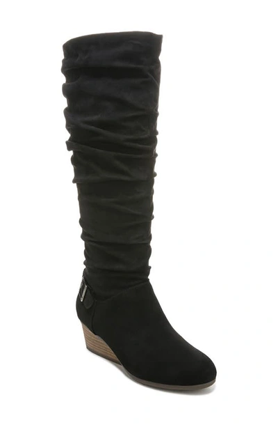 Dr. Scholl's Women's Break Free High Shaft Boots Women's Shoes In Black Microfiber