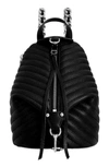 REBECCA MINKOFF JULIAN SMALL CHEVRON QUILTED LEATHER BACKPACK