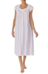 Eileen West Floral Print Cotton Nightgown In Pink/ Bud