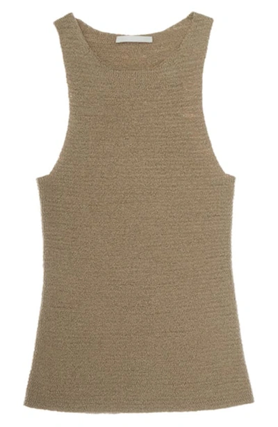 Helmut Lang Ribbon Sweater Tank In Tan