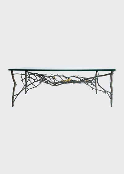 Michael Aram Butterfly Ginkgo Coffee Table In Brass