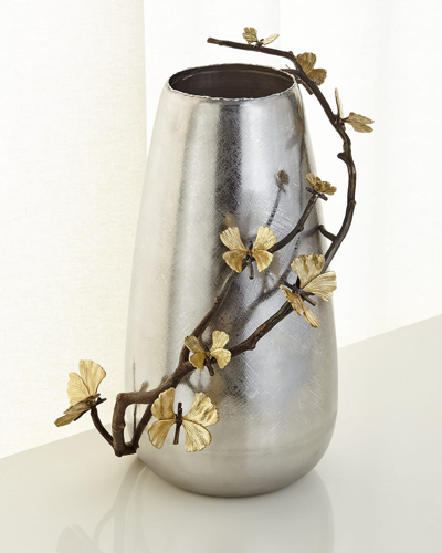 MICHAEL ARAM BUTTERFLY GINKGO CENTERPIECE FLOOR VASE