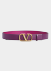 VALENTINO GARAVANI VLOGO REVERSIBLE LEATHER BELT