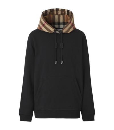 BURBERRY CHECK DETAIL HOODIE