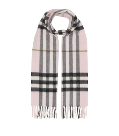 Burberry The Classic Check Cashmere Scarf In Pale Candy Pink