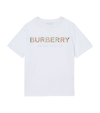 BURBERRY KIDS EMBROIDERED LOGO T-SHIRT