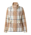 BURBERRY CHECK FUNNEL-NECK JACKET