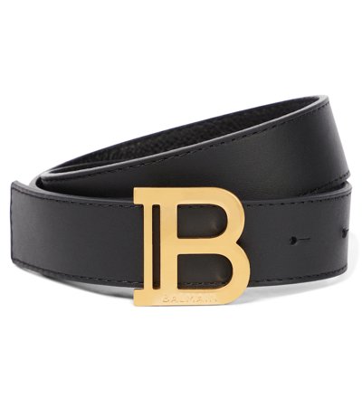 Balmain Kids' Logo-buckle Belt In Black