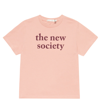 The New Society Logo Cotton T-shirt In Batik Petal