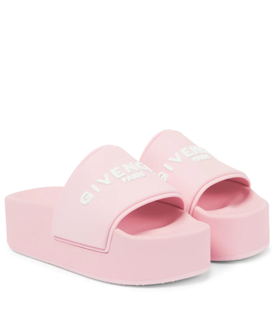 Givenchy Women's Logo Slide Platform Sandals In Pink