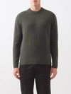 Frame Cashmere Crewneck Sweater In Green