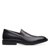 Clarks Un Hugh Step In Black Leather In Black