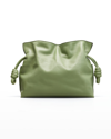 Loewe Flamenco Drawstring Knot Clutch Bag In Rosemary