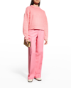 Lafayette 148 Knit Cashmere Crewneck Sweater In Primrose