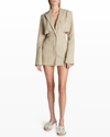 Jacquemus La Robe Bari Blazer Mini Dress In Beige
