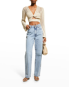 Tove Sofie Faded Regular-fit Mid-rise Recycled Cotton-blend Jeans In Mid Blue