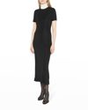 The Row ‘pesenti' Short Sleeved Maxi Dress In Black