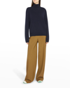 The Row Ciba Cashmere Turtleneck Sweater In Dark Navy
