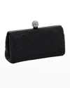Whiting & Davis Crystal Ball Embellished Clutch Bag In Black